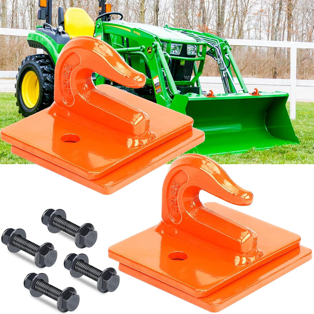 3/8" Bolt On Tractor Bucket Hooks, 2 Pack, Red O565522