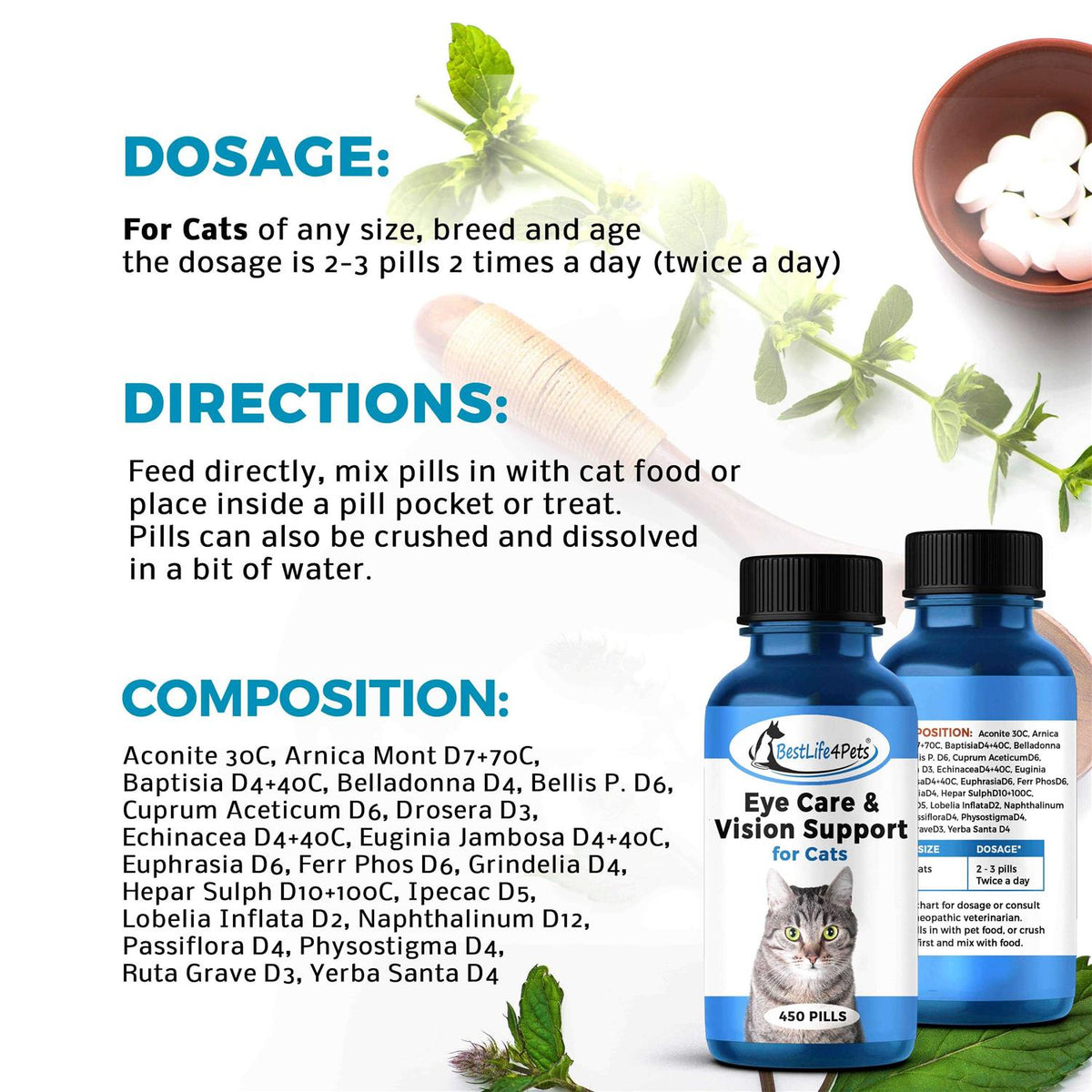 Eye Care and Vision Support for Cats N820