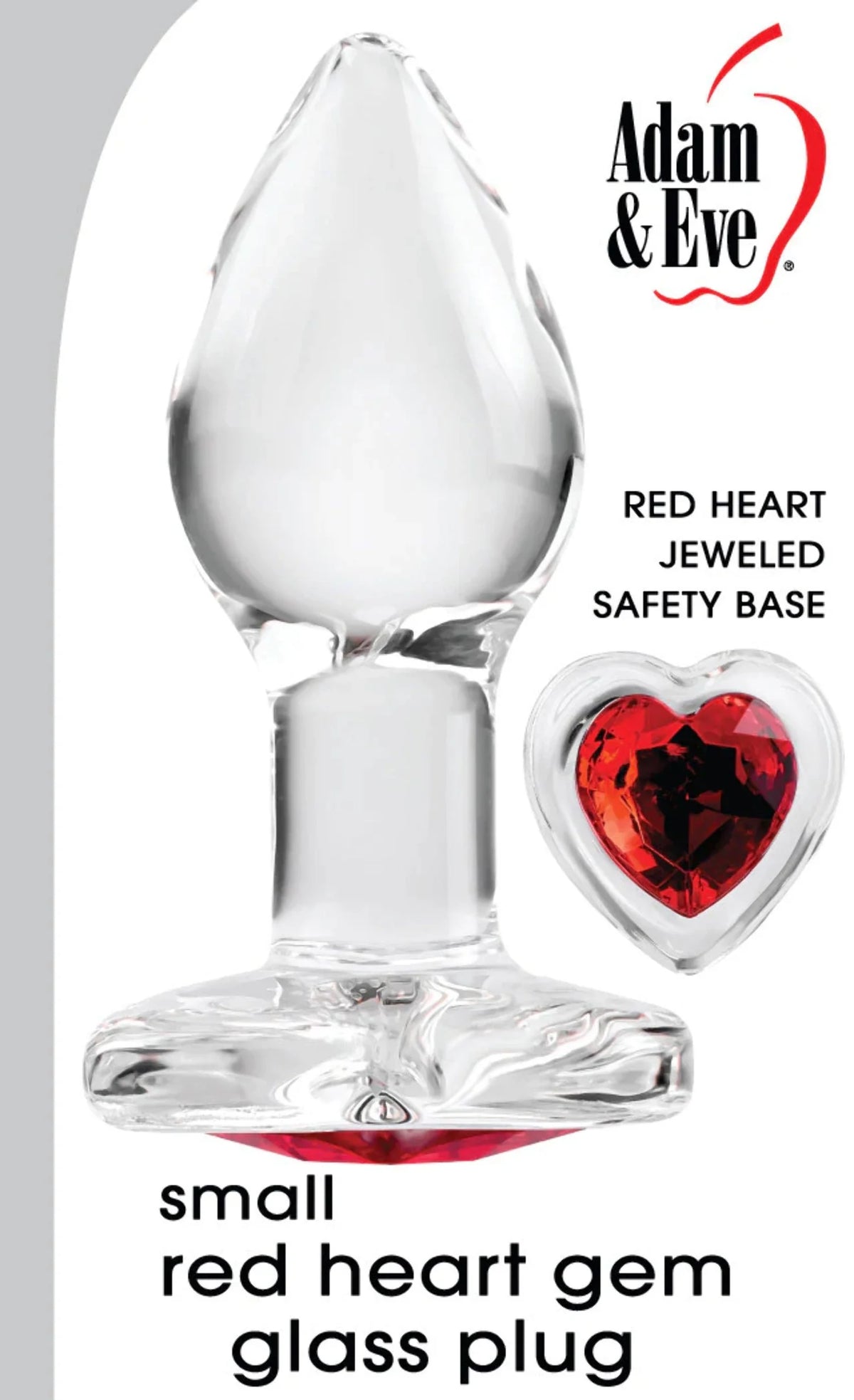 Red Heart Gem Glass Plug X72382