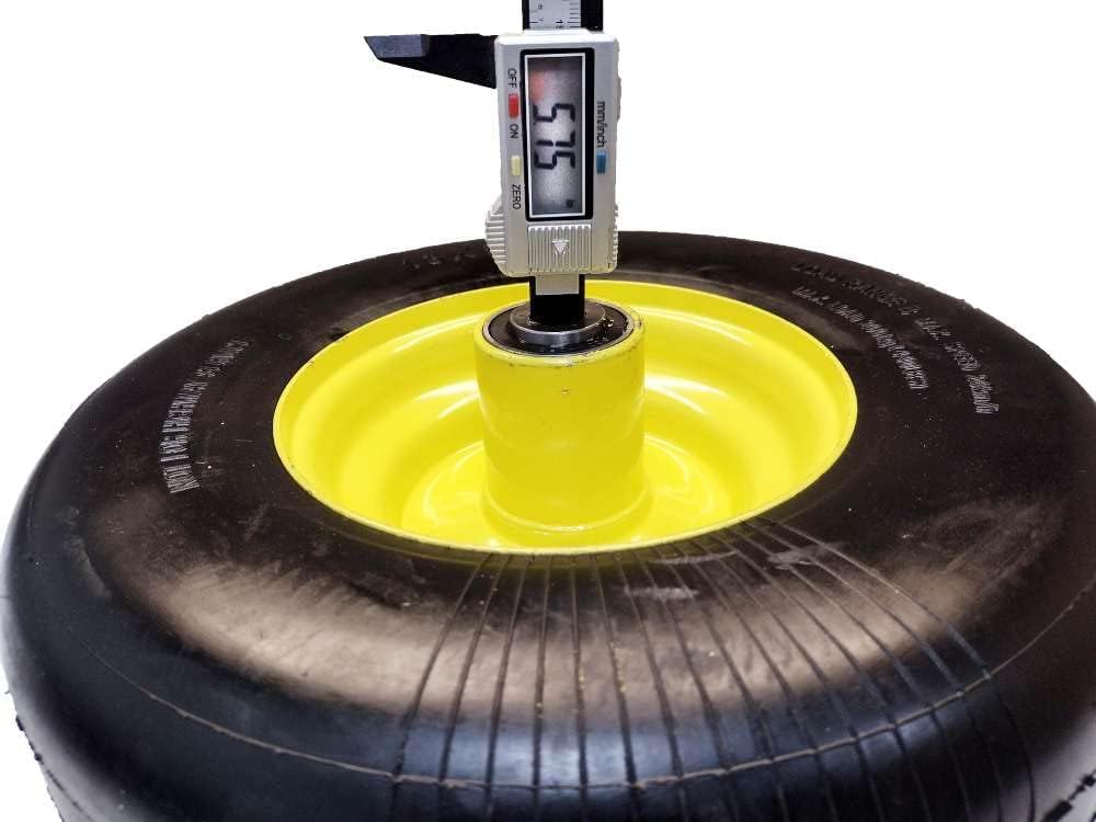 Set of 2 No Flat Free Solid Tires 13x5.00-6 Wheel Assemblies Y9976