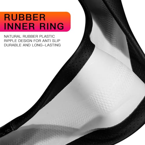 Black Carbon Fiber Steering Wheel Cover V437