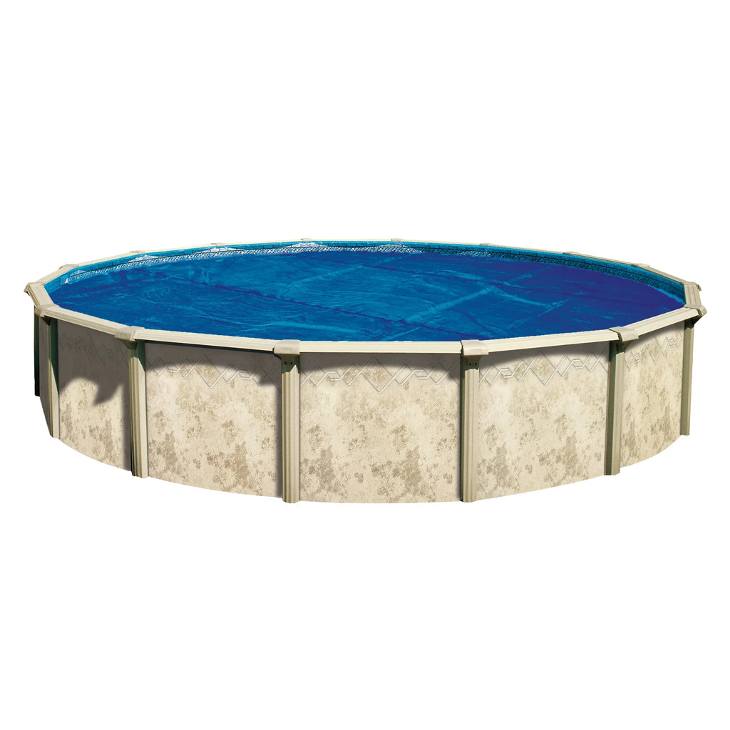 24' Blue/Black Round Solar Pool Cover 12 Mil J393711