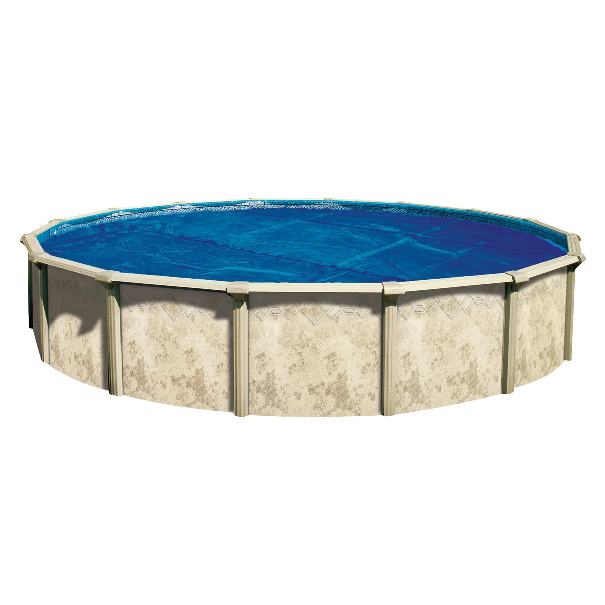 24' Blue/Black Round Solar Pool Cover 12 Mil J393711