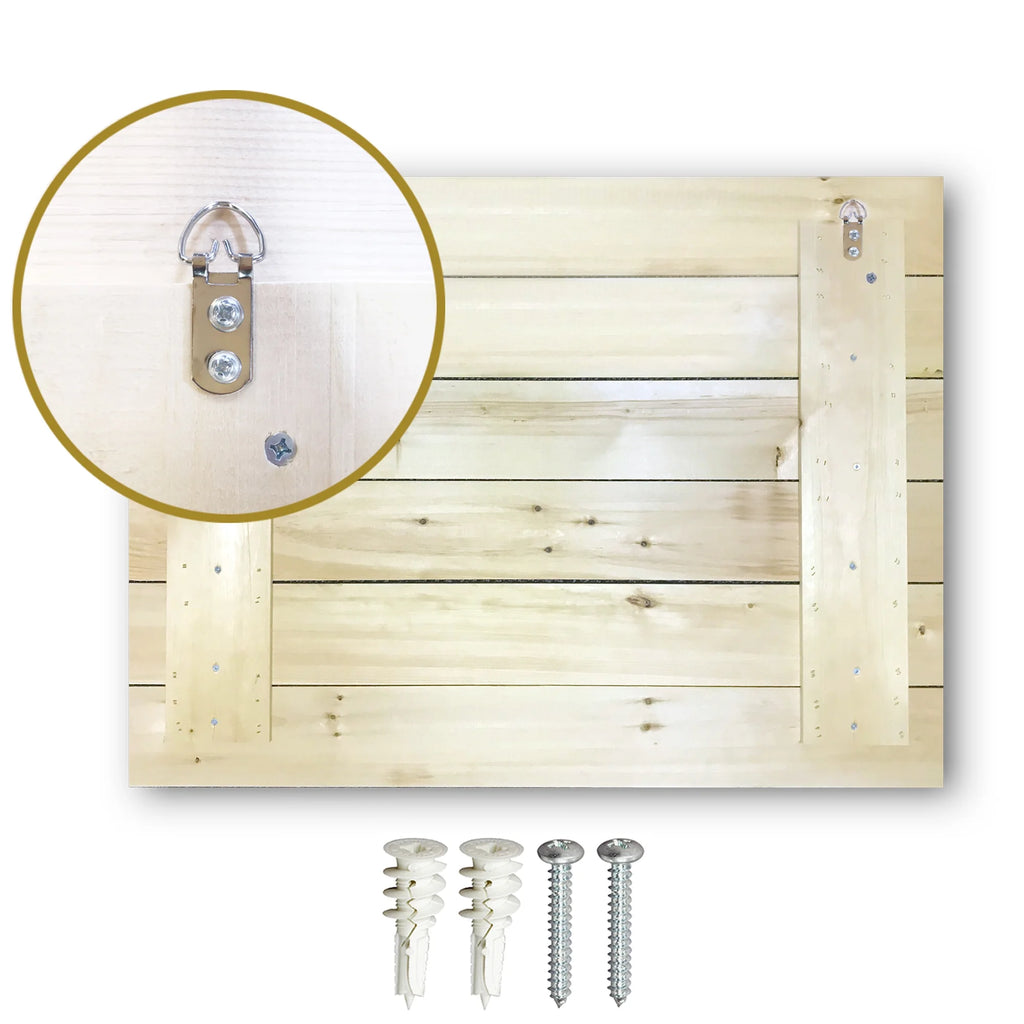 Castles Print on Natural Pine Wood V656588