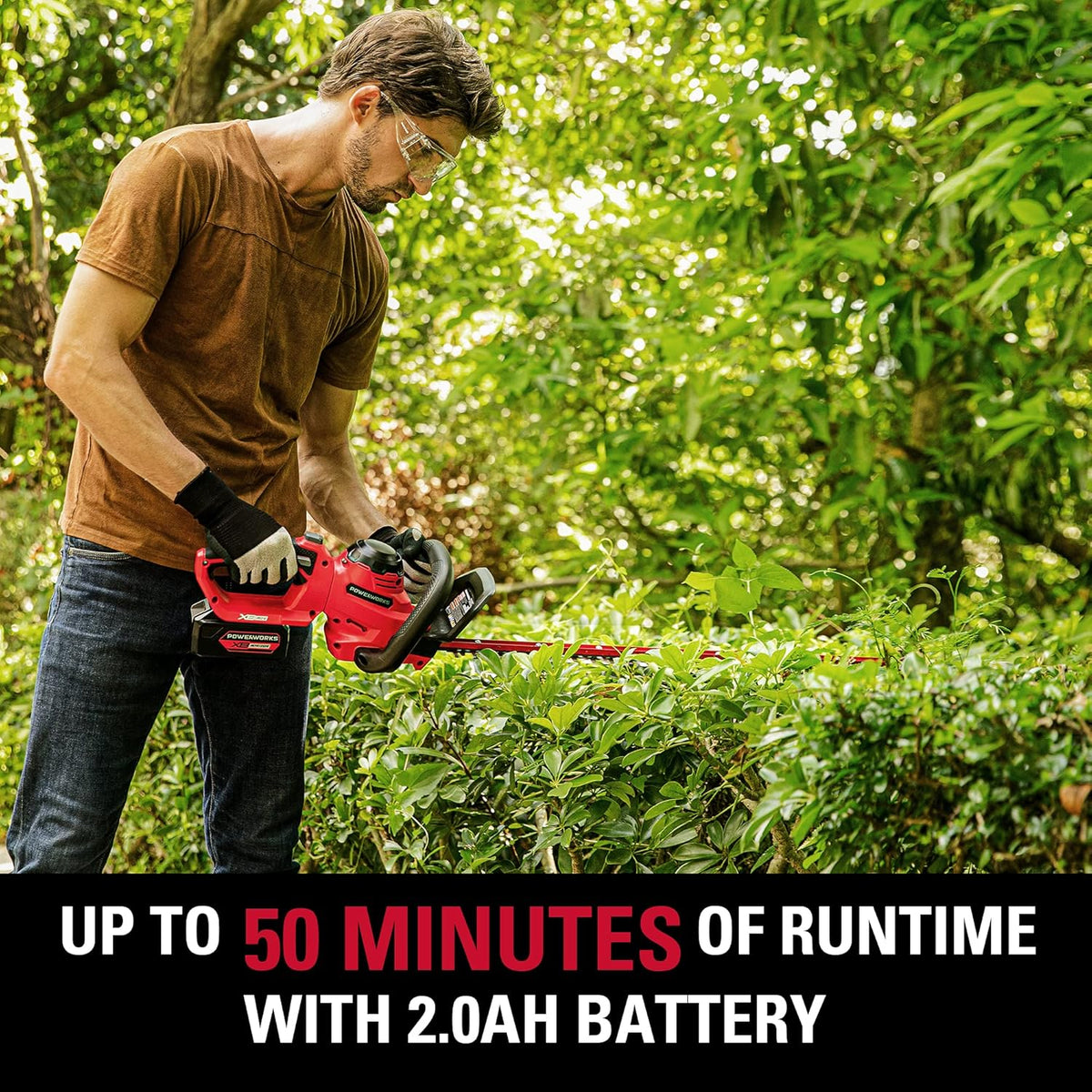 40V 24 Inch Cordless Hedge Trimmer with 2Ah Battery and Charger H2966