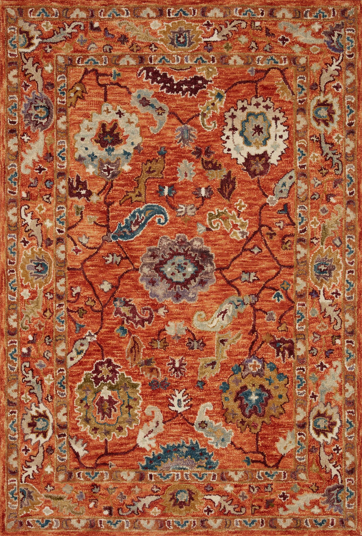 Orange Multi 8'6 x 12' Rug R543