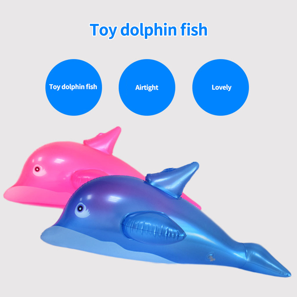 Blue PVC Inflatable Dolphin Fish Children Toy J626
