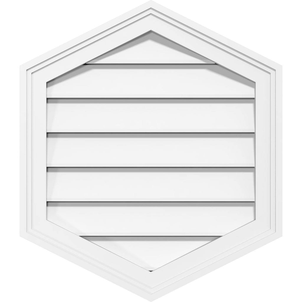 Vertical Peaked Surface Mount PVC Gable Vent R424882