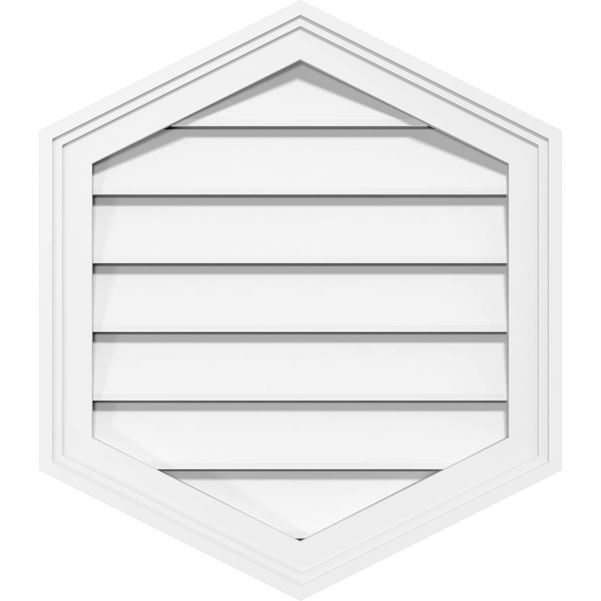 Vertical Peaked Surface Mount PVC Gable Vent R424882