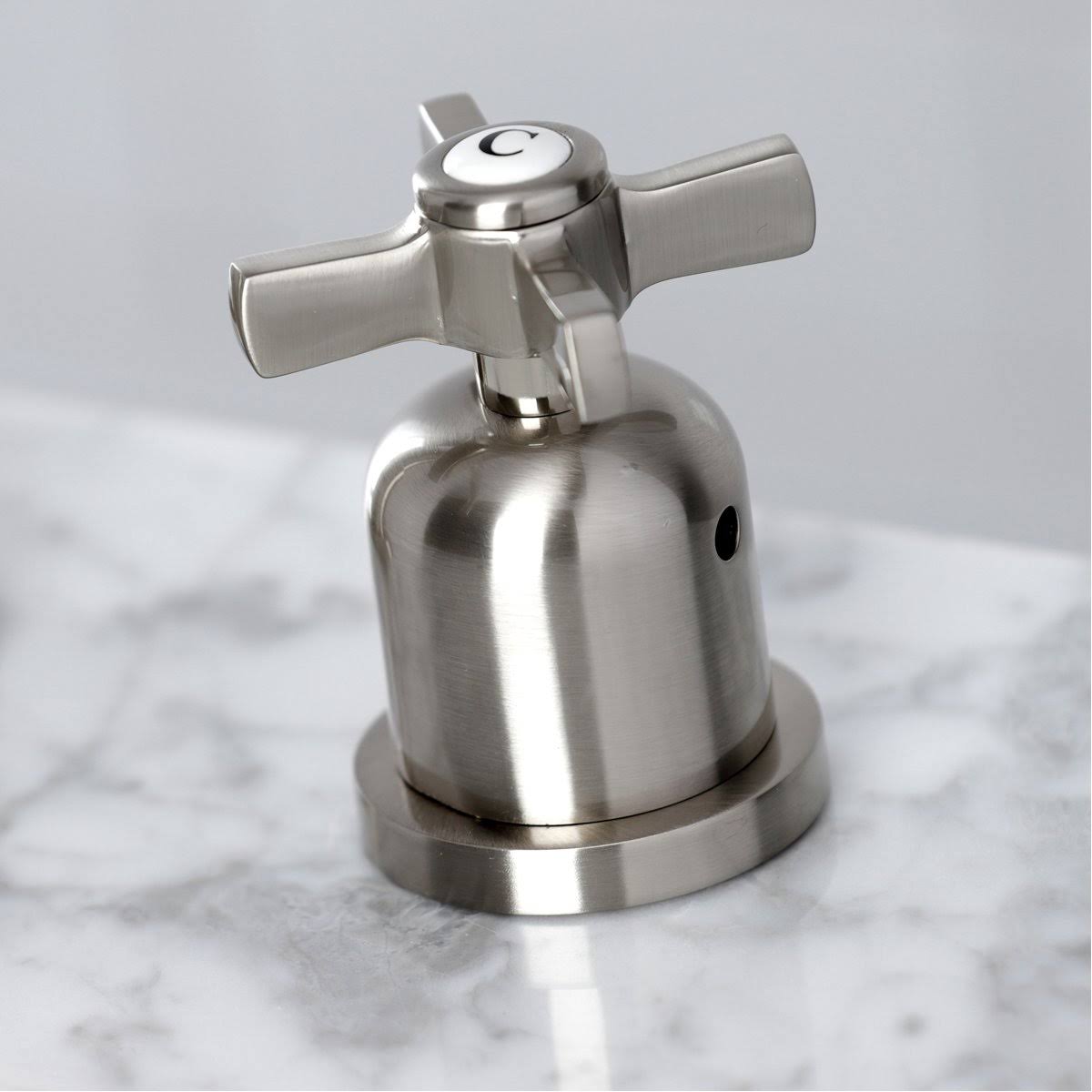Matte Black Widespread Bathroom Faucet with Brass Pop-Up X7850