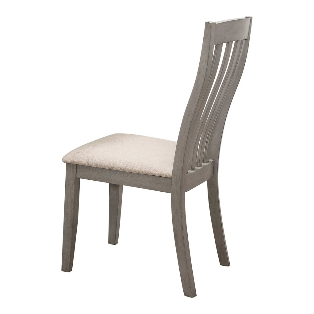 Coastal Grey Slat Back Side Chairs Set of 2 L2154