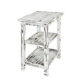 White End Table with Storage C66866