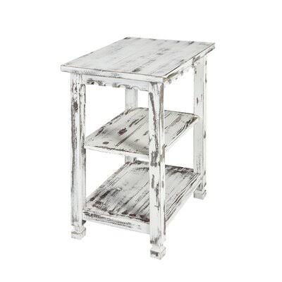 White End Table with Storage C66866