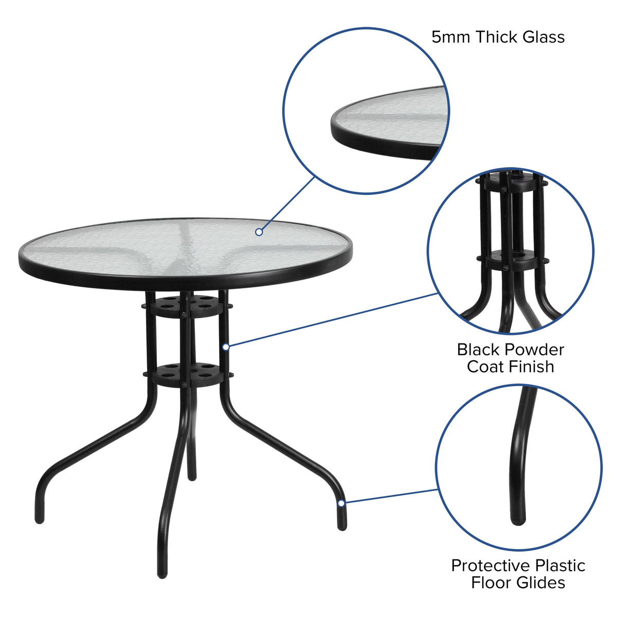 5 Piece Outdoor Patio Dining Set with 4 Brown Stack Chairs L96997