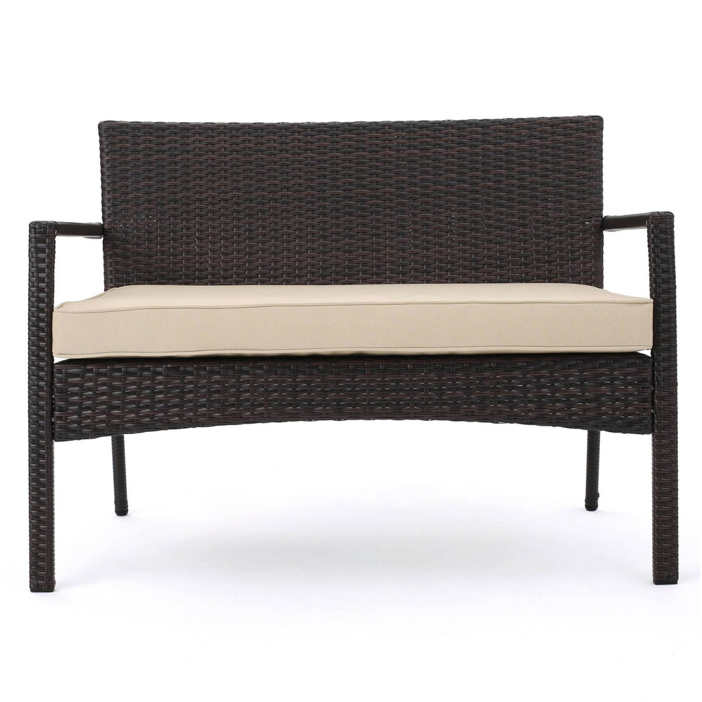 Brown 4pc Wicker Chat Set C300836