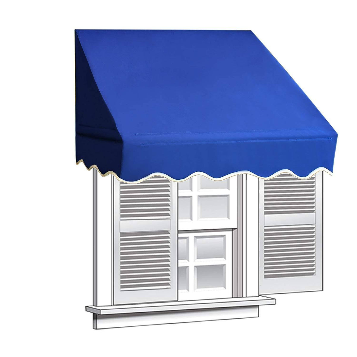 Blue 8 ft Window Door Awning Canopy O4918