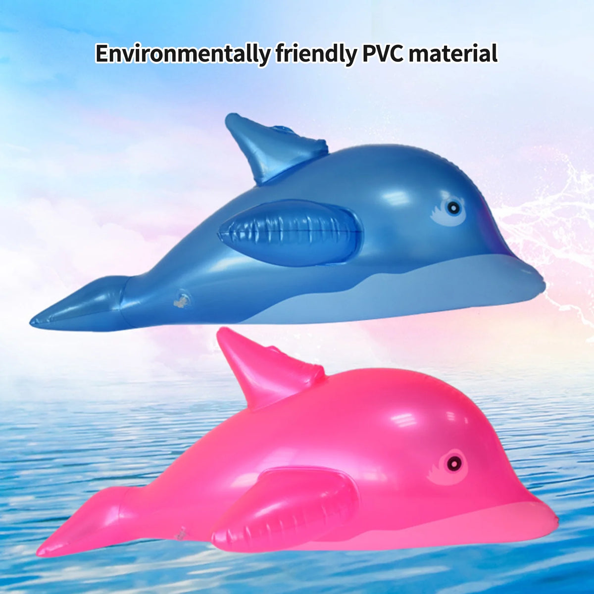Blue PVC Inflatable Dolphin Fish Children Toy J626