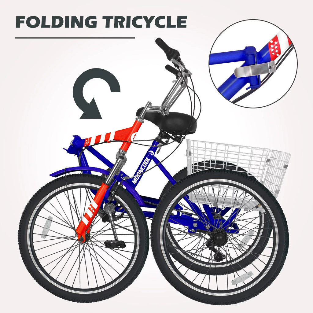 20 Inch 7-Speed Folding Tricycle O821
