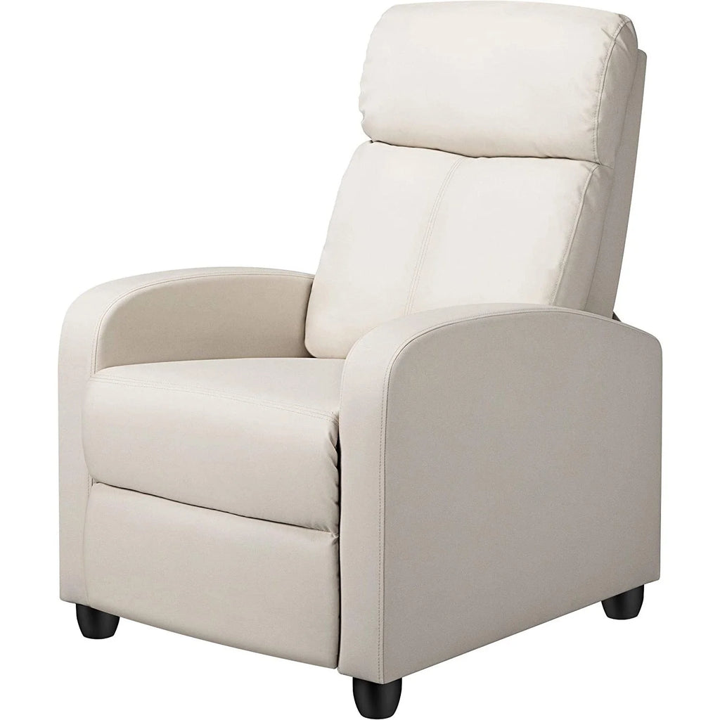 High-Density Faux Leather Push Back Recliner Chair L496510