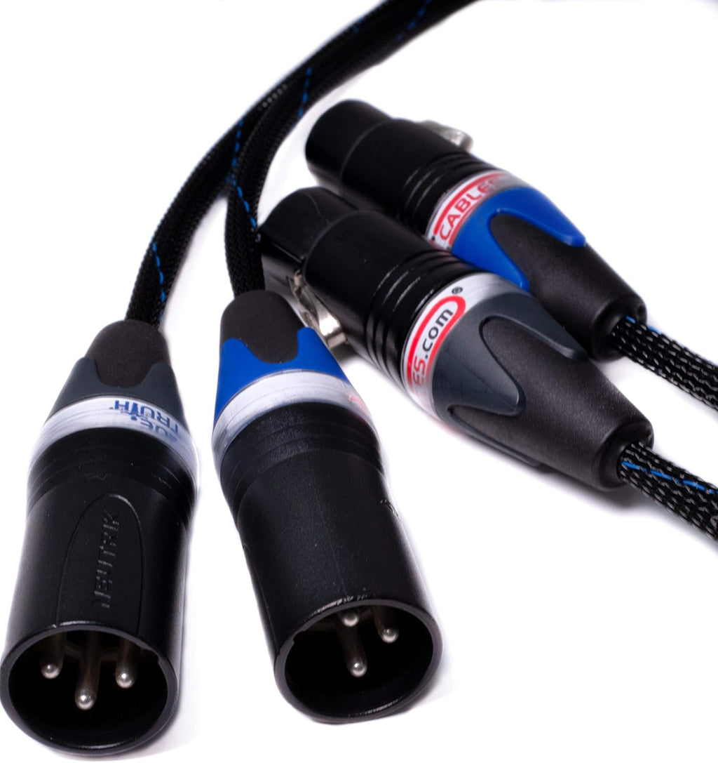 Blue XLR Cables Stereo Pair 3 Feet E700970