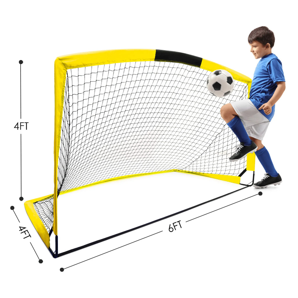 6'x4' Set of 2 Foldable Soccer Goals G9930