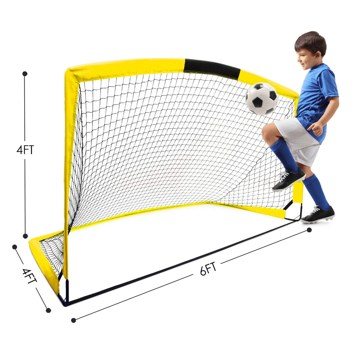 6'x4' Set of 2 Foldable Soccer Goals G9930