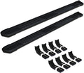 6 inch Black Textured Running Boards with Bracket Covers Q226807
