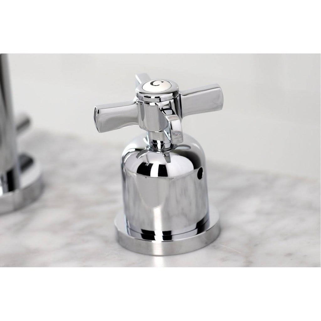 Matte Black Widespread Bathroom Faucet with Brass Pop-Up X7850
