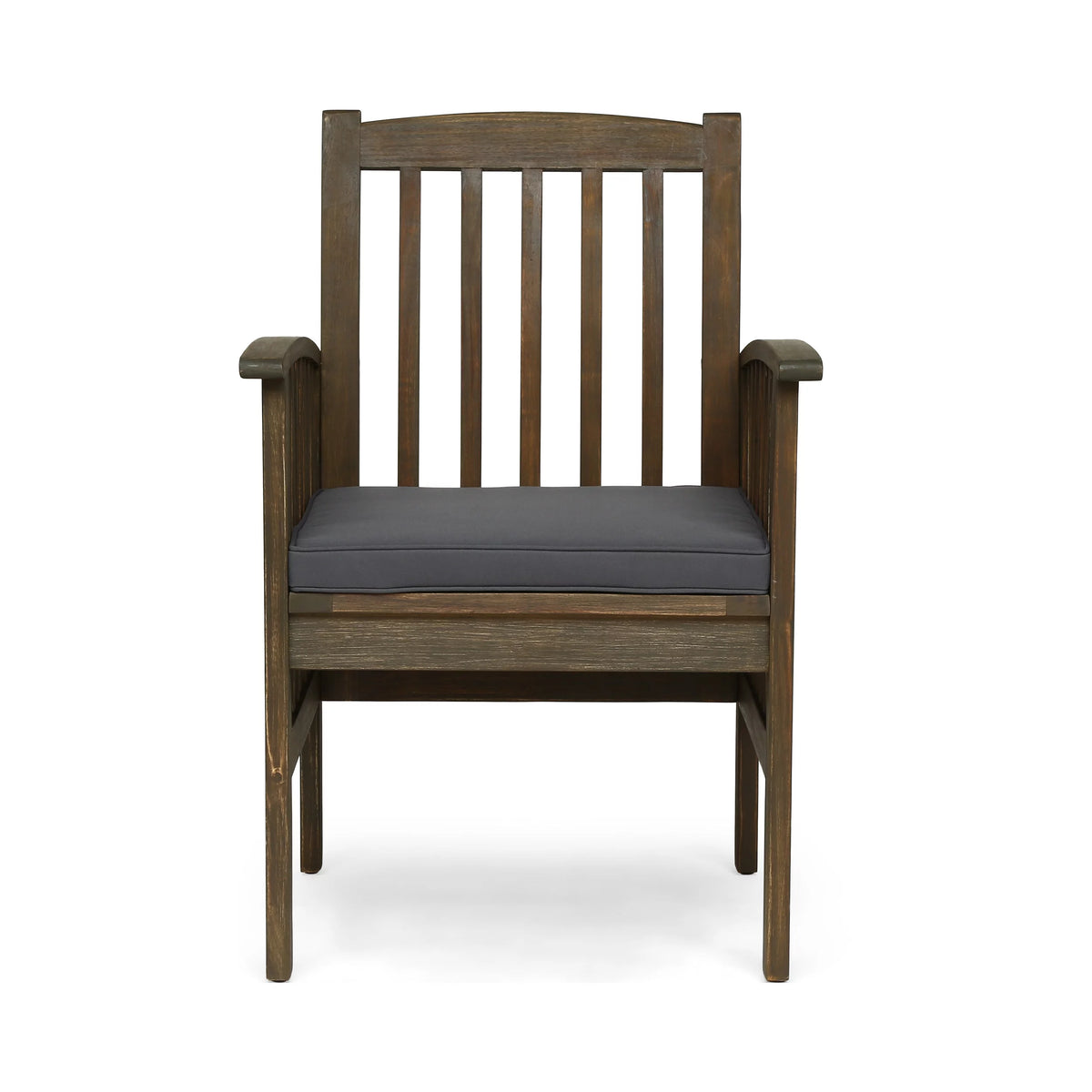 Acacia Wood Outdoor Dining Chairs with Cushion, Set of 2 J867688