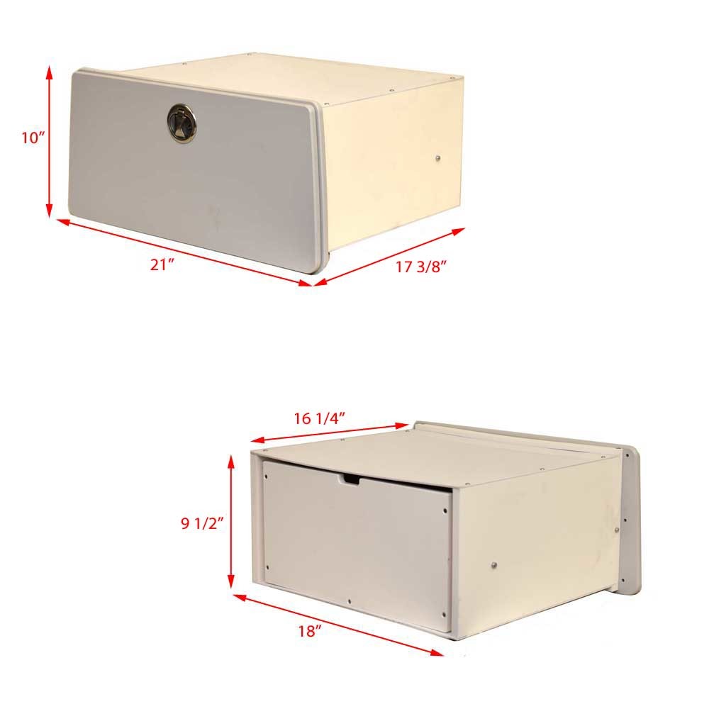 Gray Pontoon Boat Storage Drawer W8355