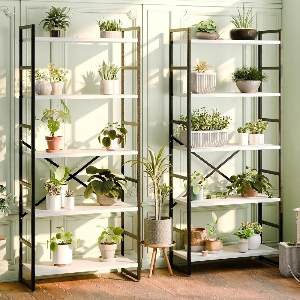 Tall 5 Tiers Bookcase Shelf D8762