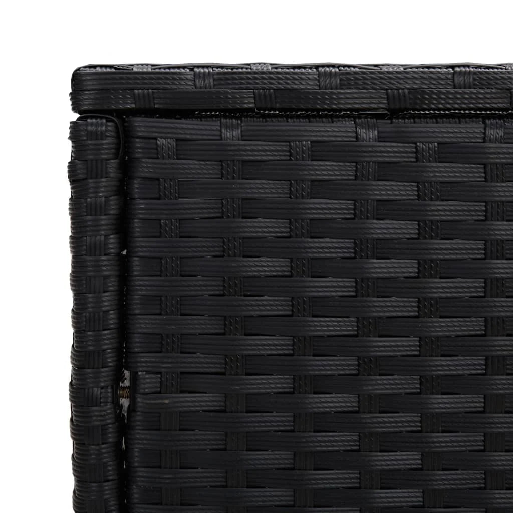 Black Poly Rattan Nesting Tables 3 pcs V7541