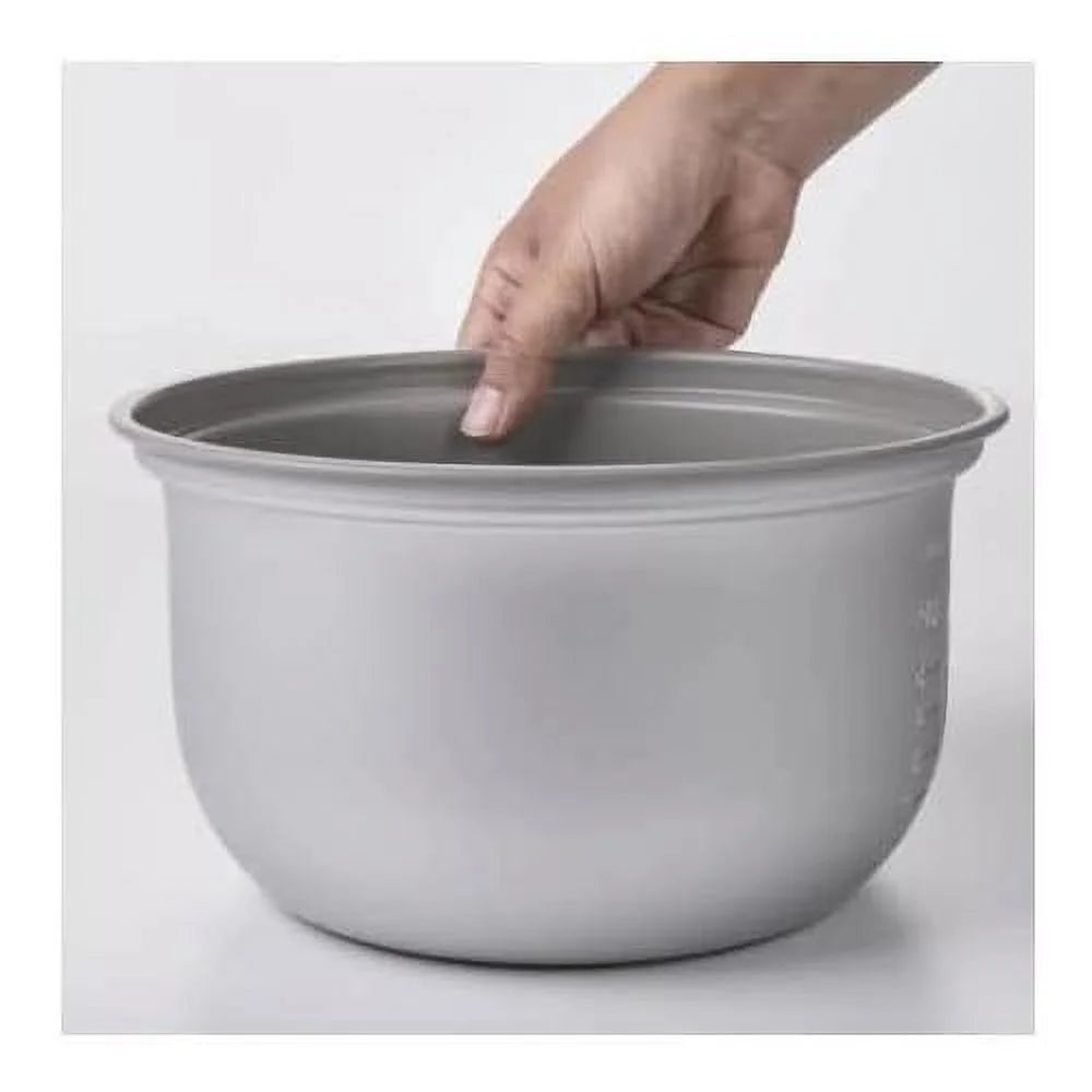 White Automatic Rice Cooker and Warmer with Rice Washing Bowl V358