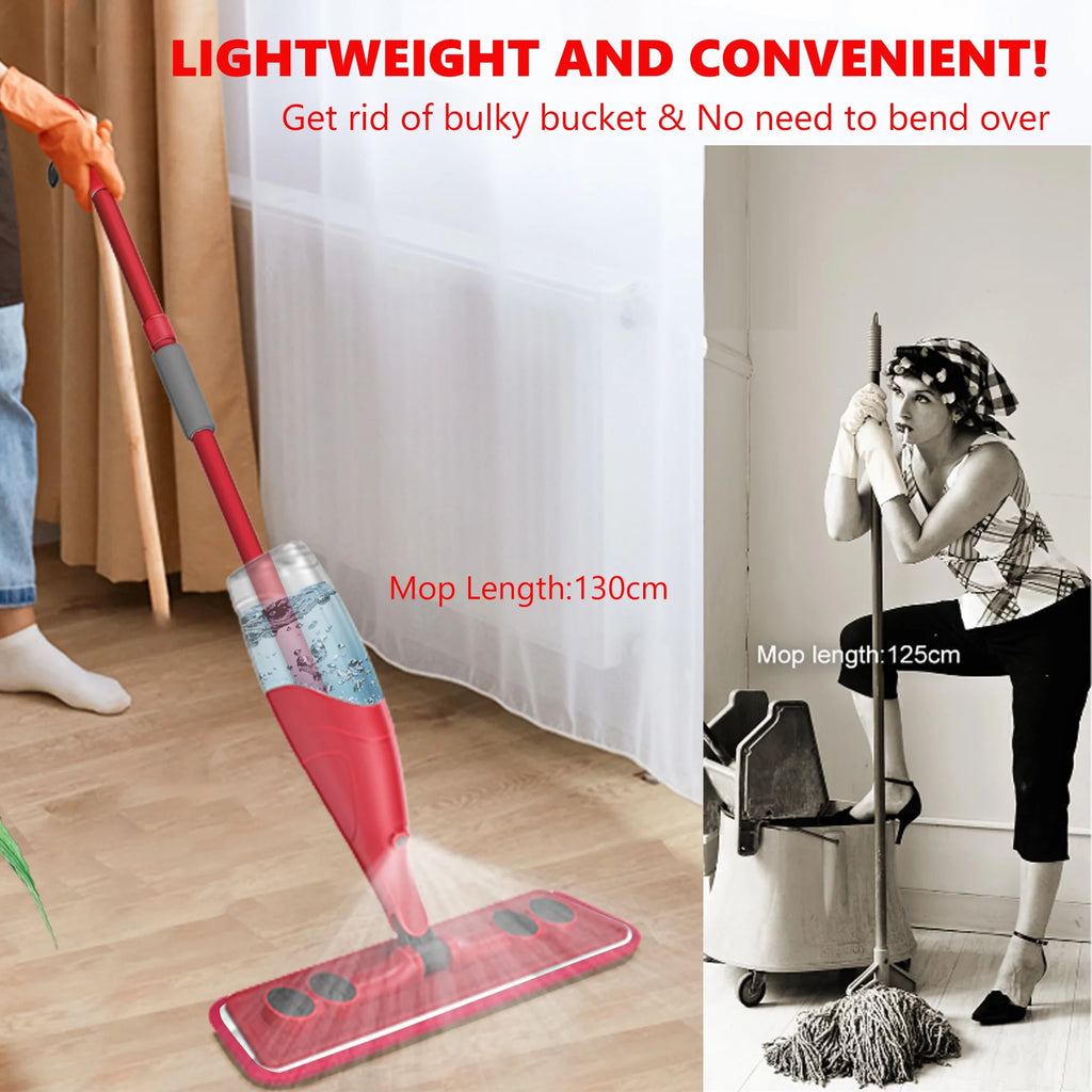 Microfiber Spray Mop with 3 Washable Pads X788524