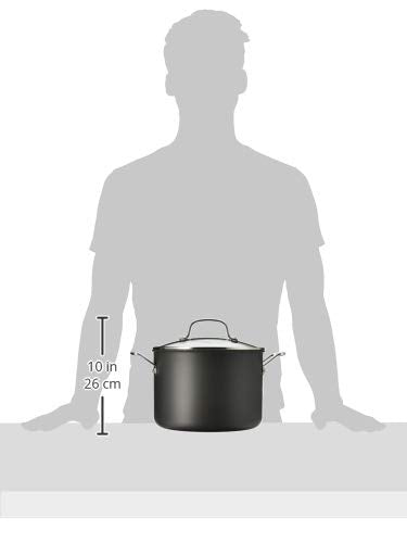 Black Nonstick 8-Quart Stockpot with Lid S348
