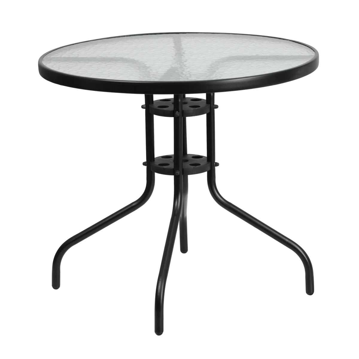 5 Piece Outdoor Patio Dining Set with 4 Brown Stack Chairs L96997