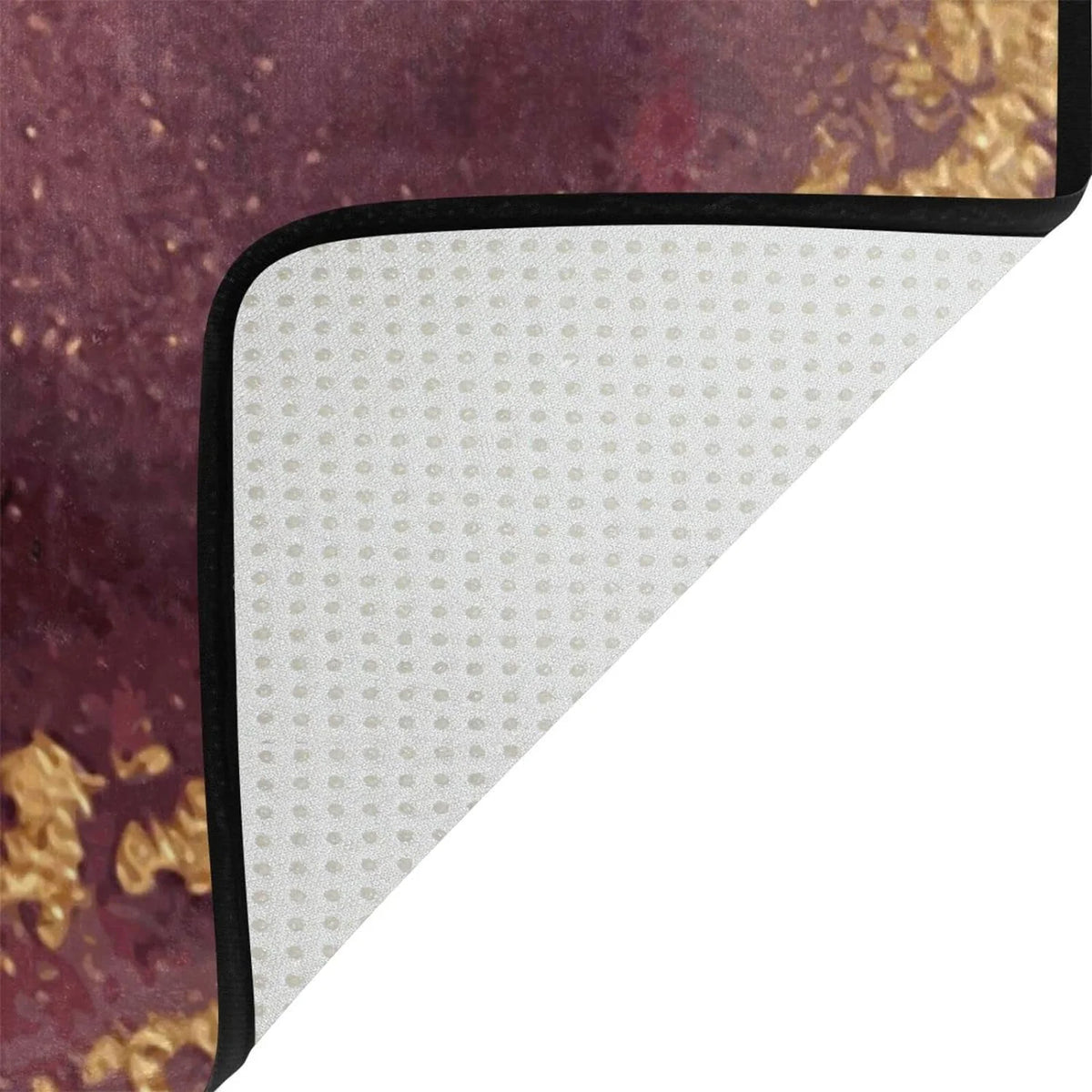 Dark Gold Marble Texture Non-Slip Area Rug, 36"x24" T640