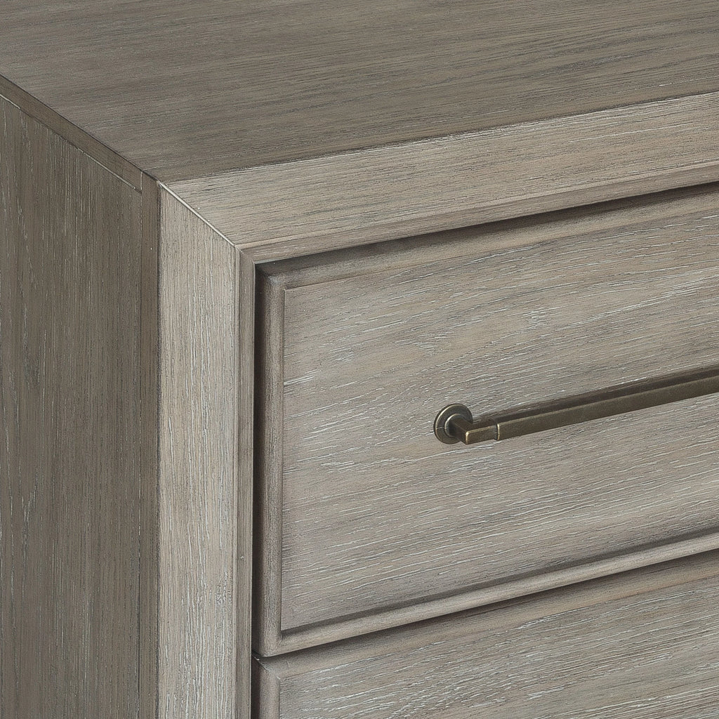 Gray Wood 6 Drawers Dresser B64216