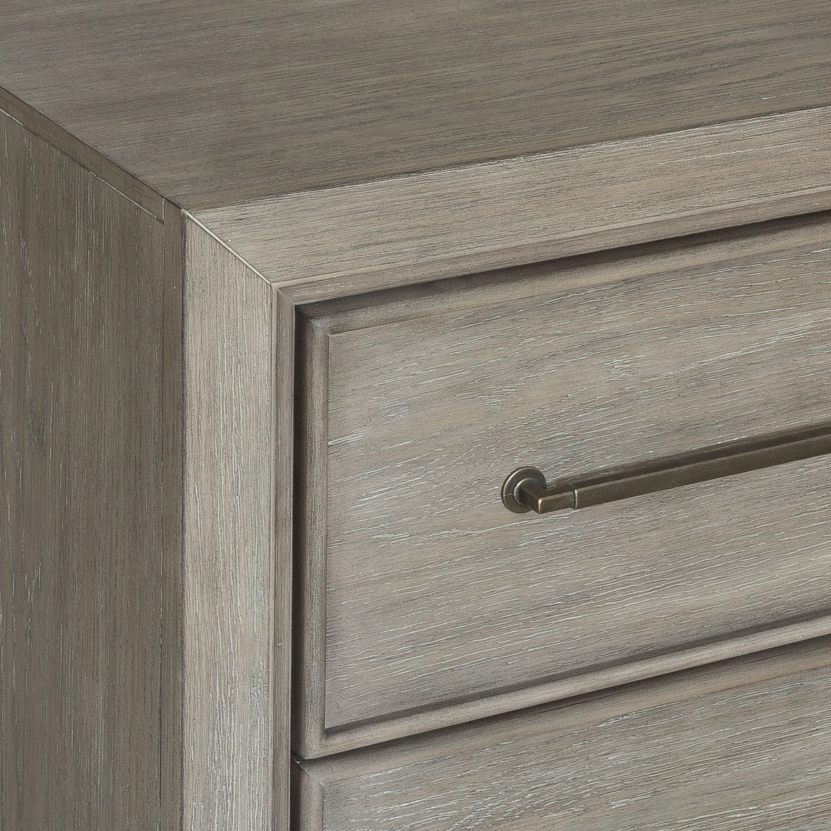 Gray Wood 6 Drawers Dresser B64216