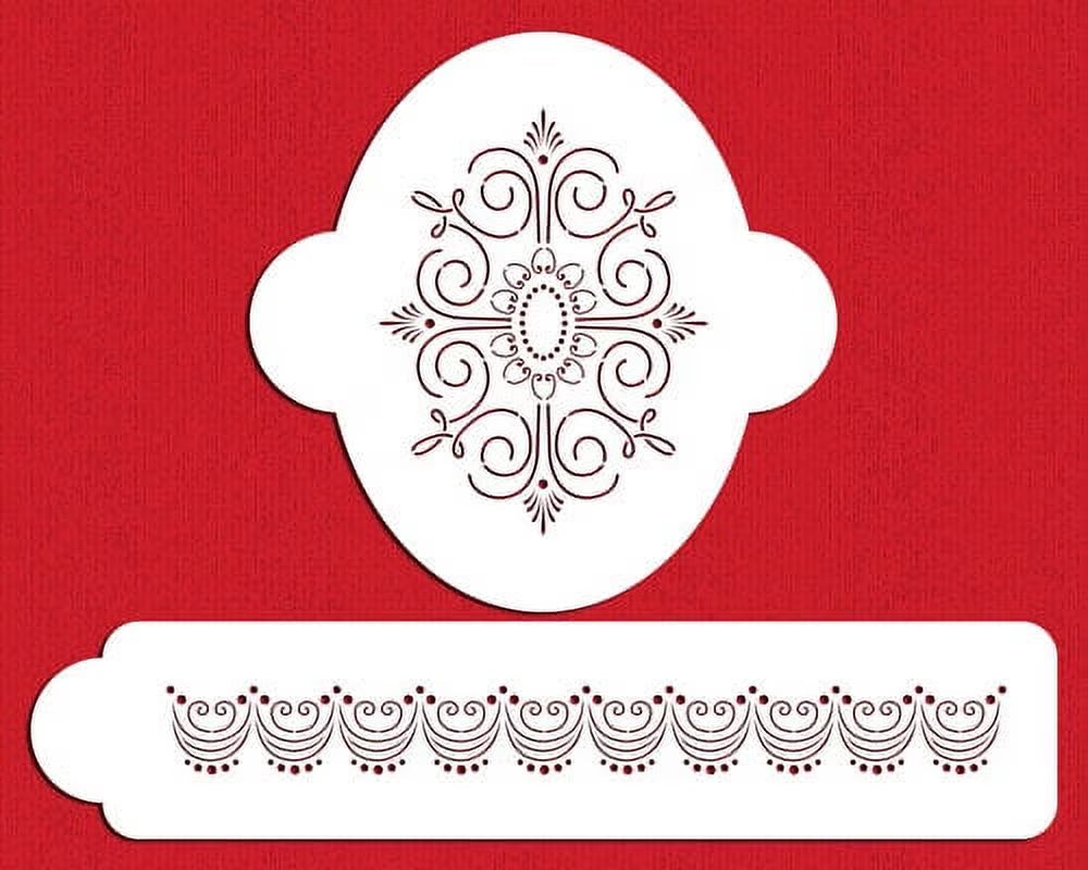 Victorian Oval Set Cake Stencils L45302