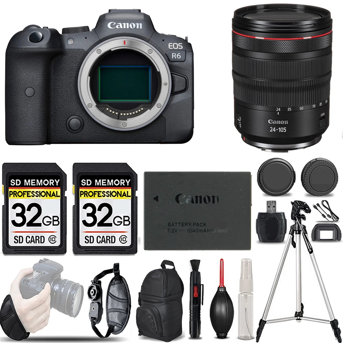 Canon EOS R6 Mirrorless Camera with 24-105mm f/4 L IS USM Lens O68896