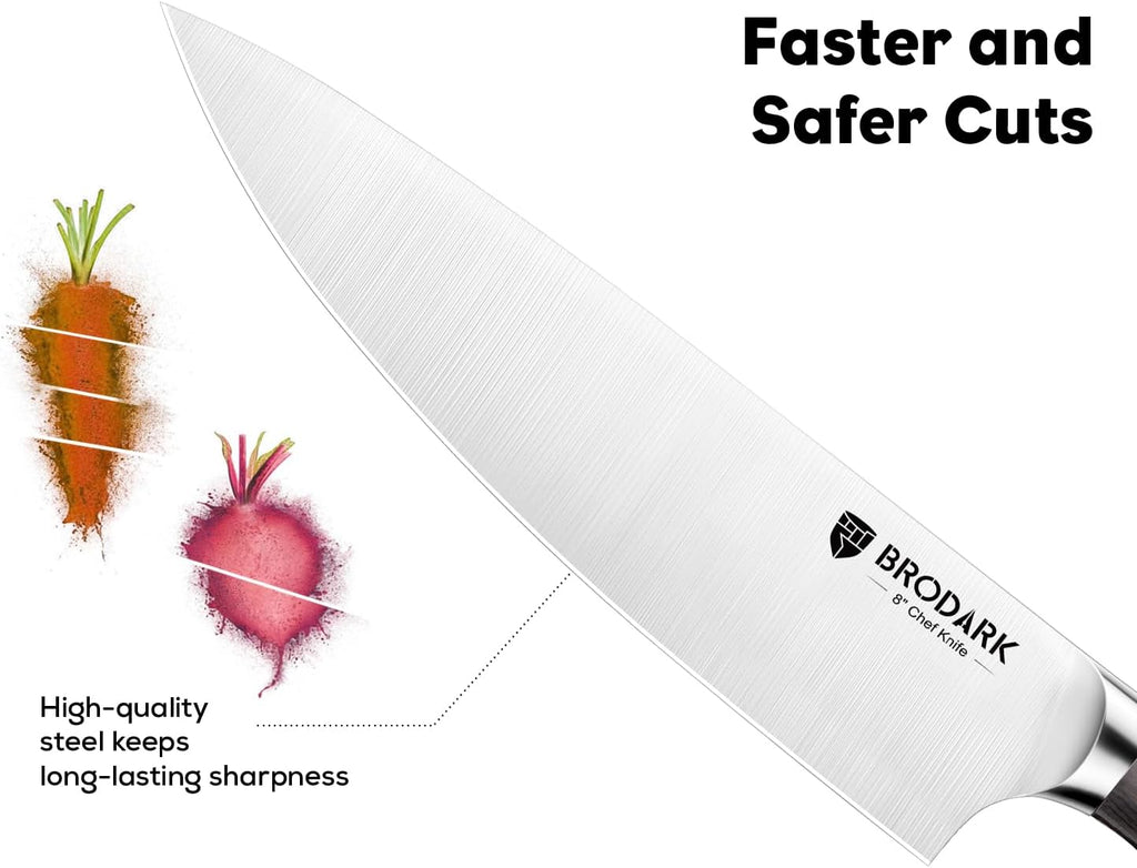 4 Pcs German Stainless Steel Kitchen Knife Set with Kitchen Shears G393647