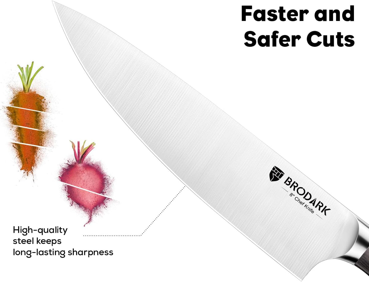4 Pcs German Stainless Steel Kitchen Knife Set with Kitchen Shears G393647
