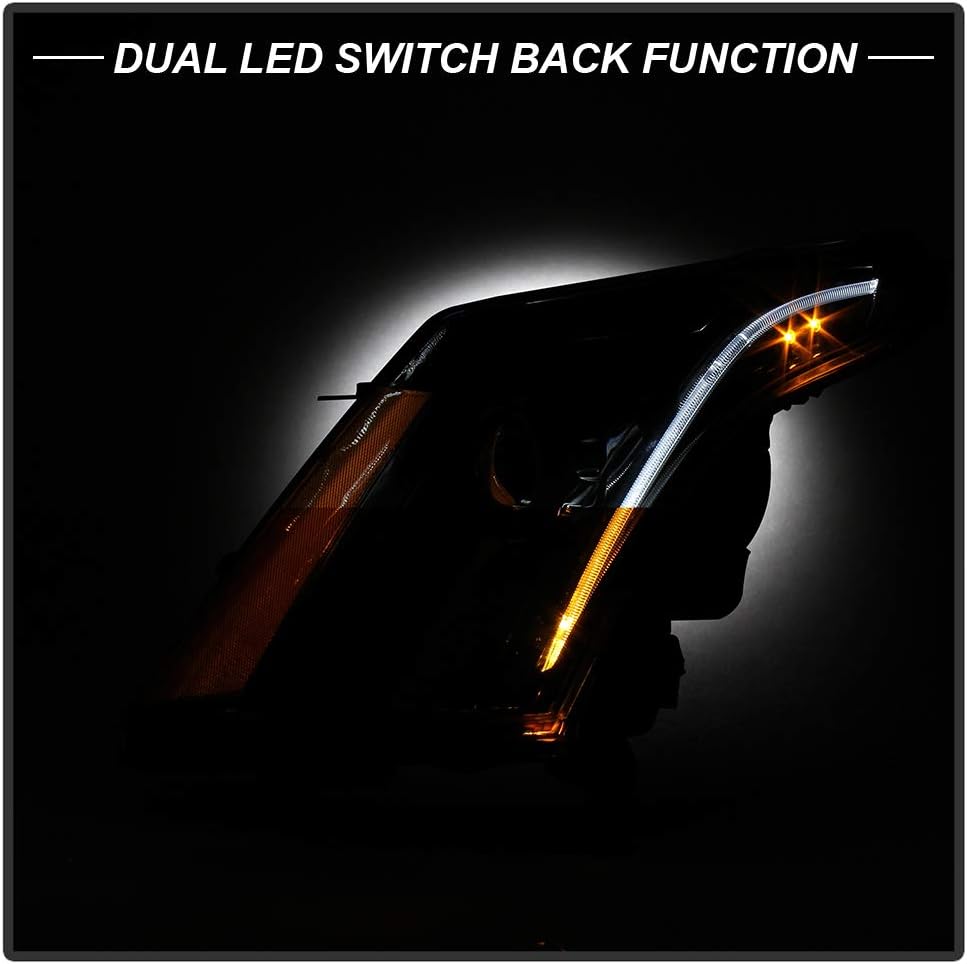 Black Housing Projector Headlights with LED Tube O2855