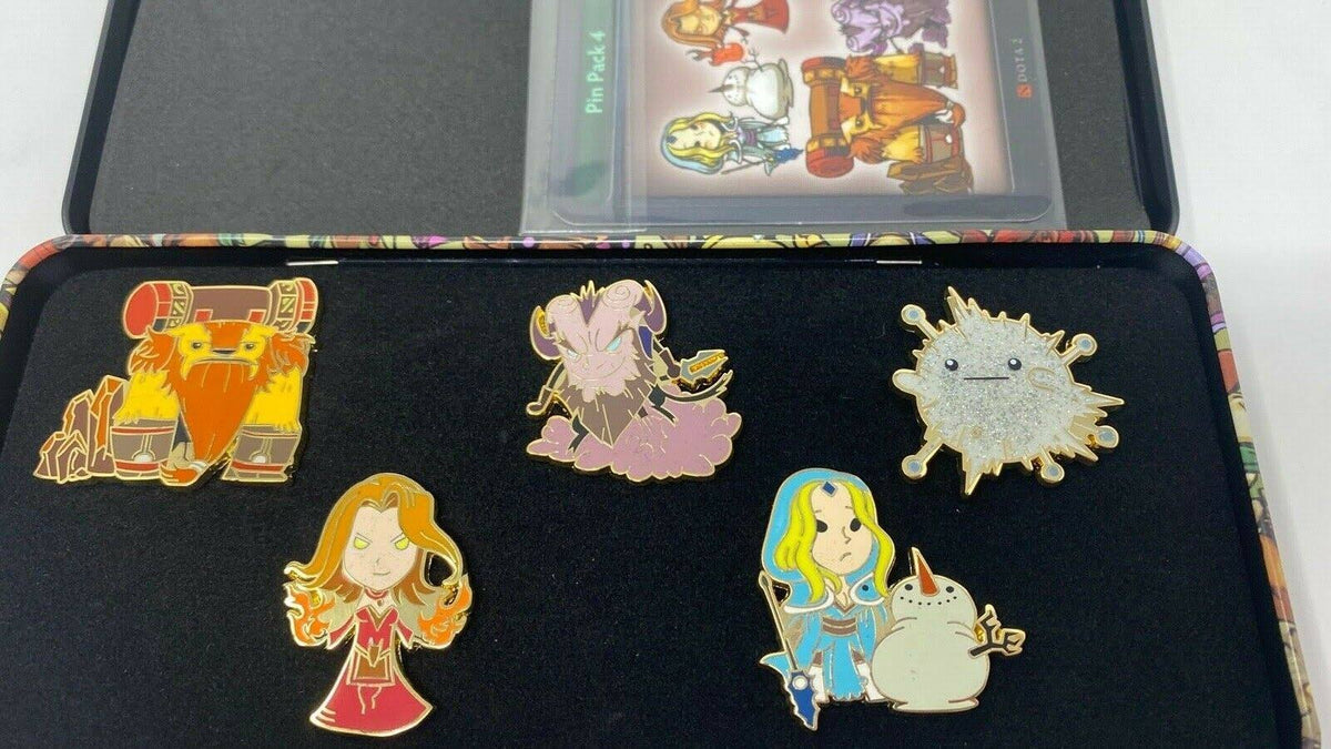 Dota 2 Hero Pin 5-Pin Set and Cards W699