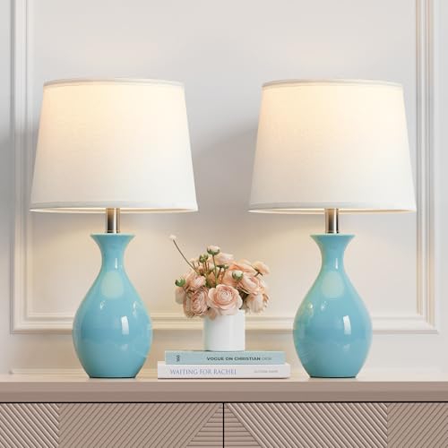 Ceramic Table Lamp Set of 2 White H959