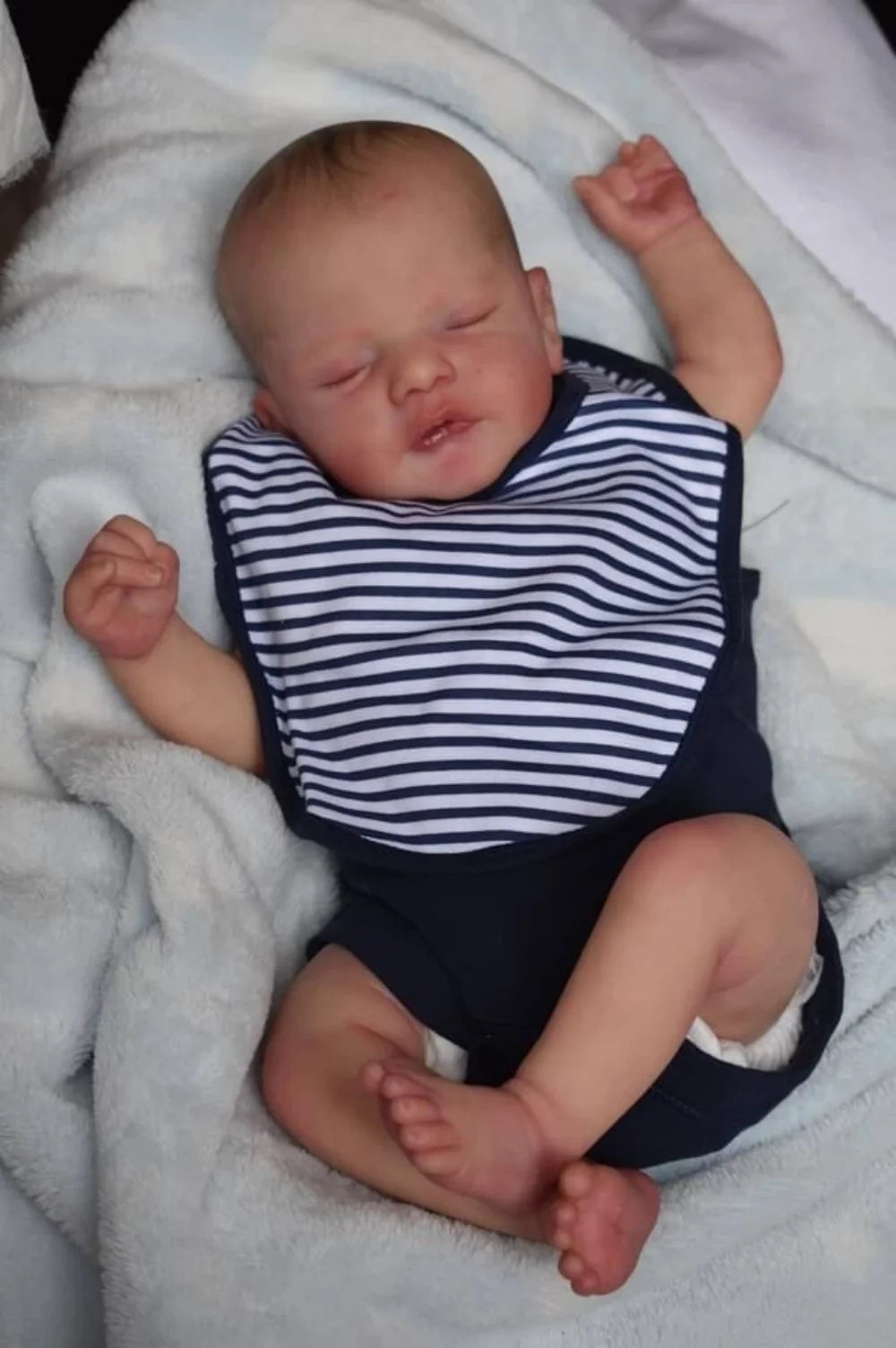 19 inch Soft Vinyl Sleeping Boy Doll with Cloth Body P2621