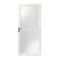 36 in. x 80 in. White Left-Hand Self-Storing Storm Door with Oil-Rubbed Bronze Hardware A8514