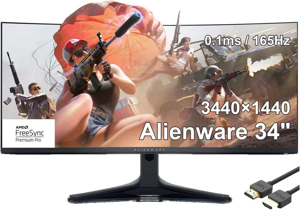 34" Curved QD-OLED Gaming Monitor, 3440x1440, 165Hz, 0.1ms T614