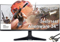 34" Curved QD-OLED Gaming Monitor, 3440x1440, 165Hz, 0.1ms T614